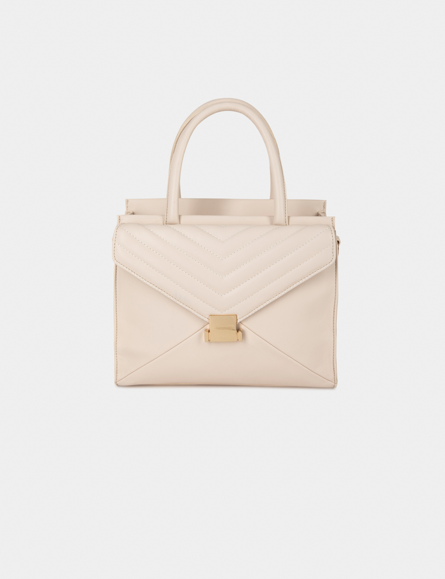 sac avec rabat matelasse ecru femme Sac avec rabat matelassé ecru femme