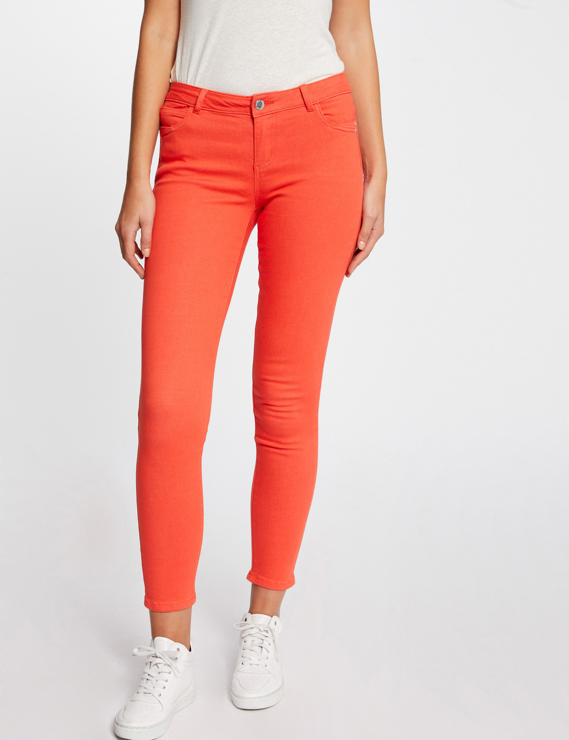 Jeans skinny taille basse orange femme Jeans skinny taille basse orange femme