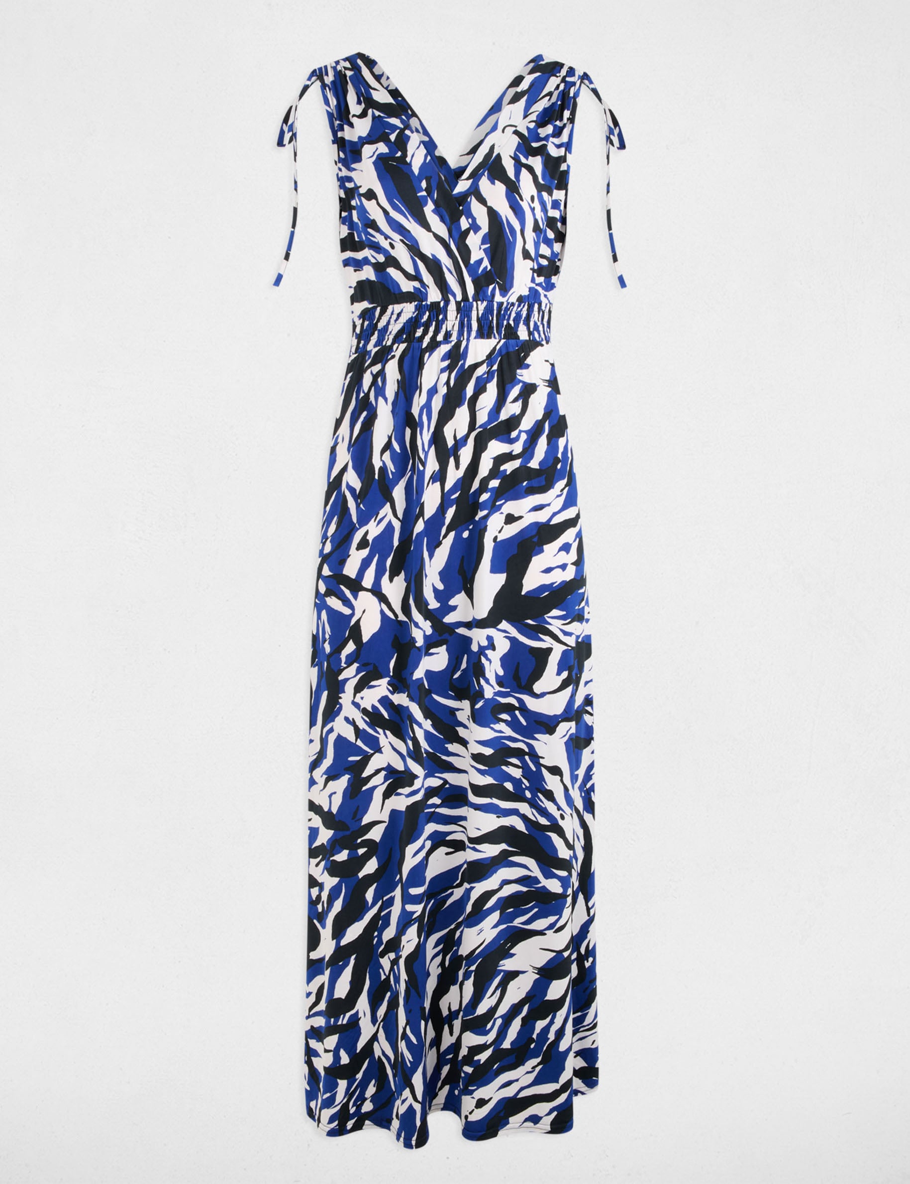 Robe longue droite imprim&eacute;e multicolore femme