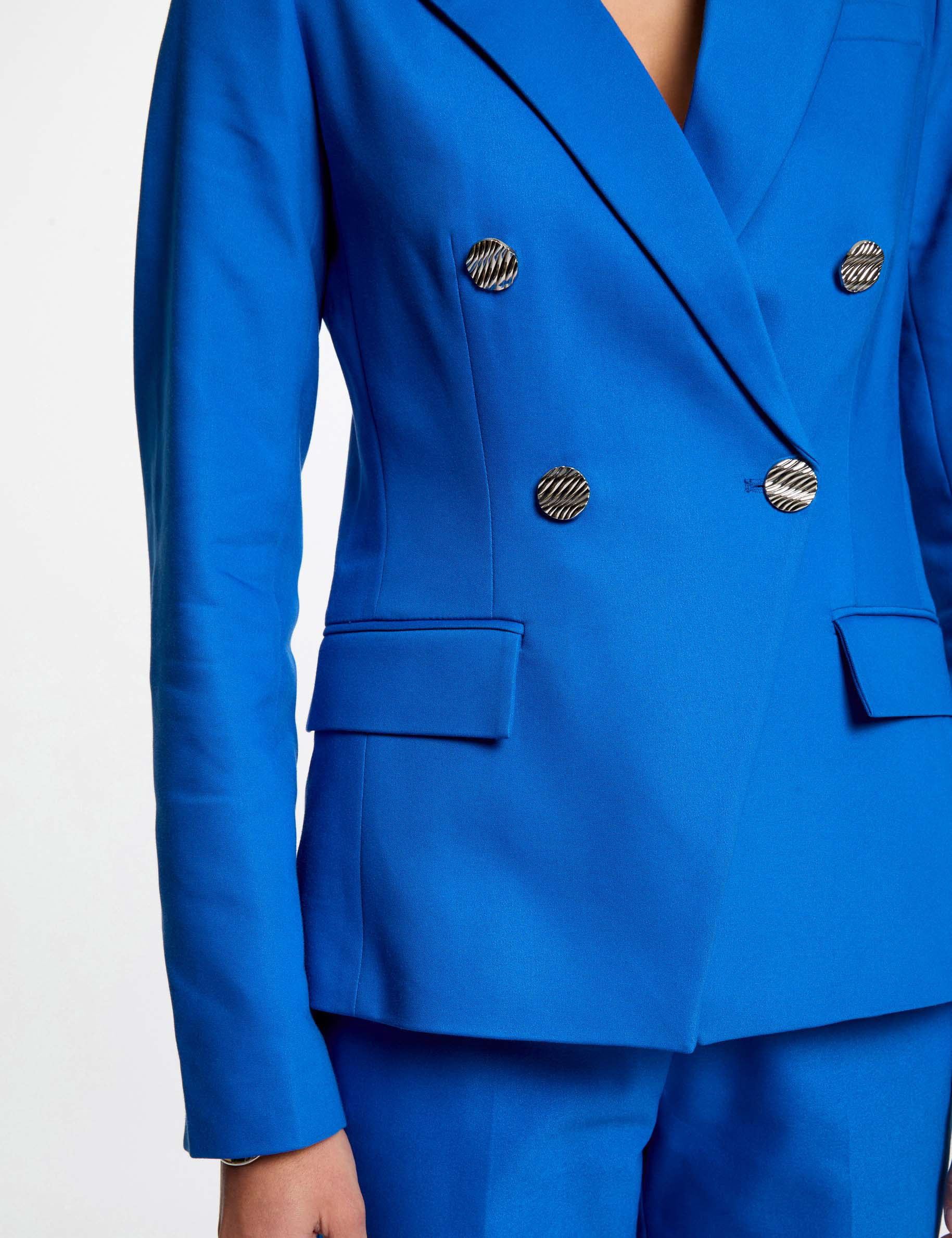 blazer double boutonnage bleu electrique femme Blazer double boutonnage bleu electrique femme