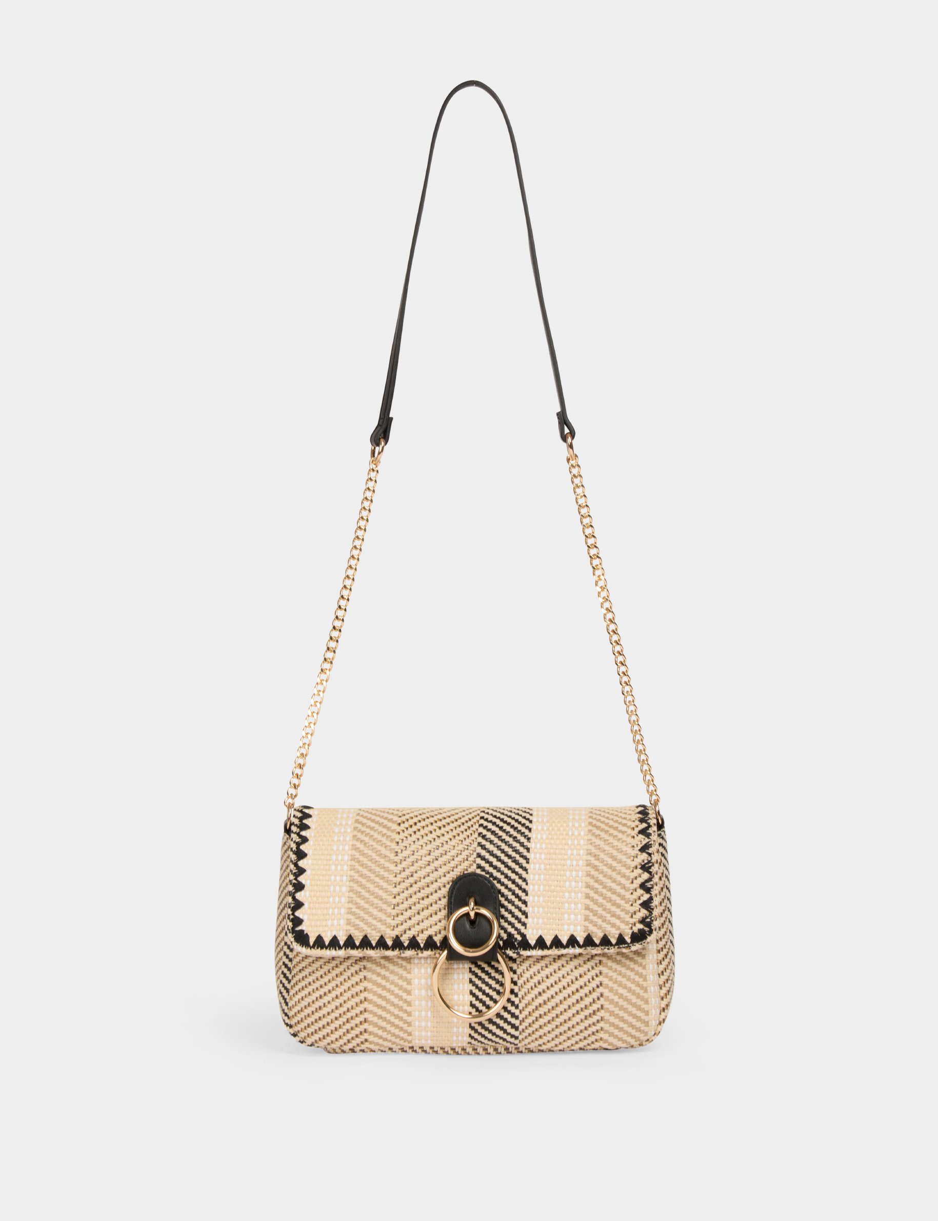 sac effet tresse multicolore femme Sac effet tressé multicolore femme
