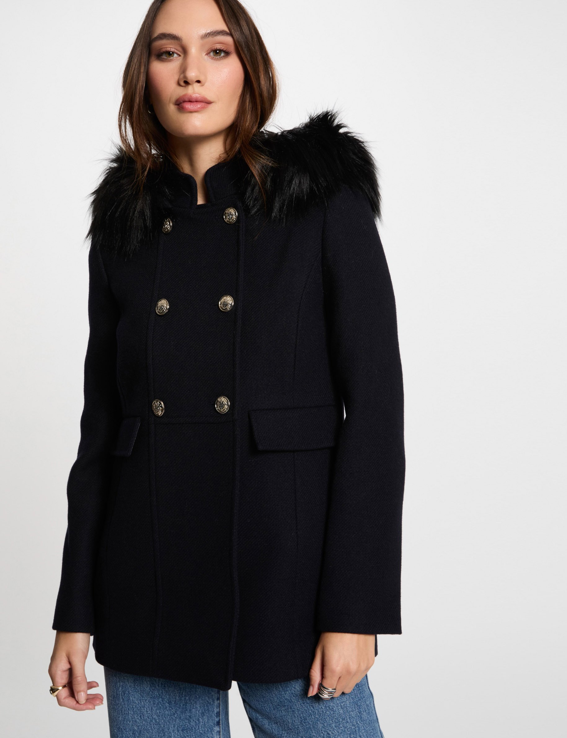 manteau double boutonnage marine femme Manteau double boutonnage marine femme