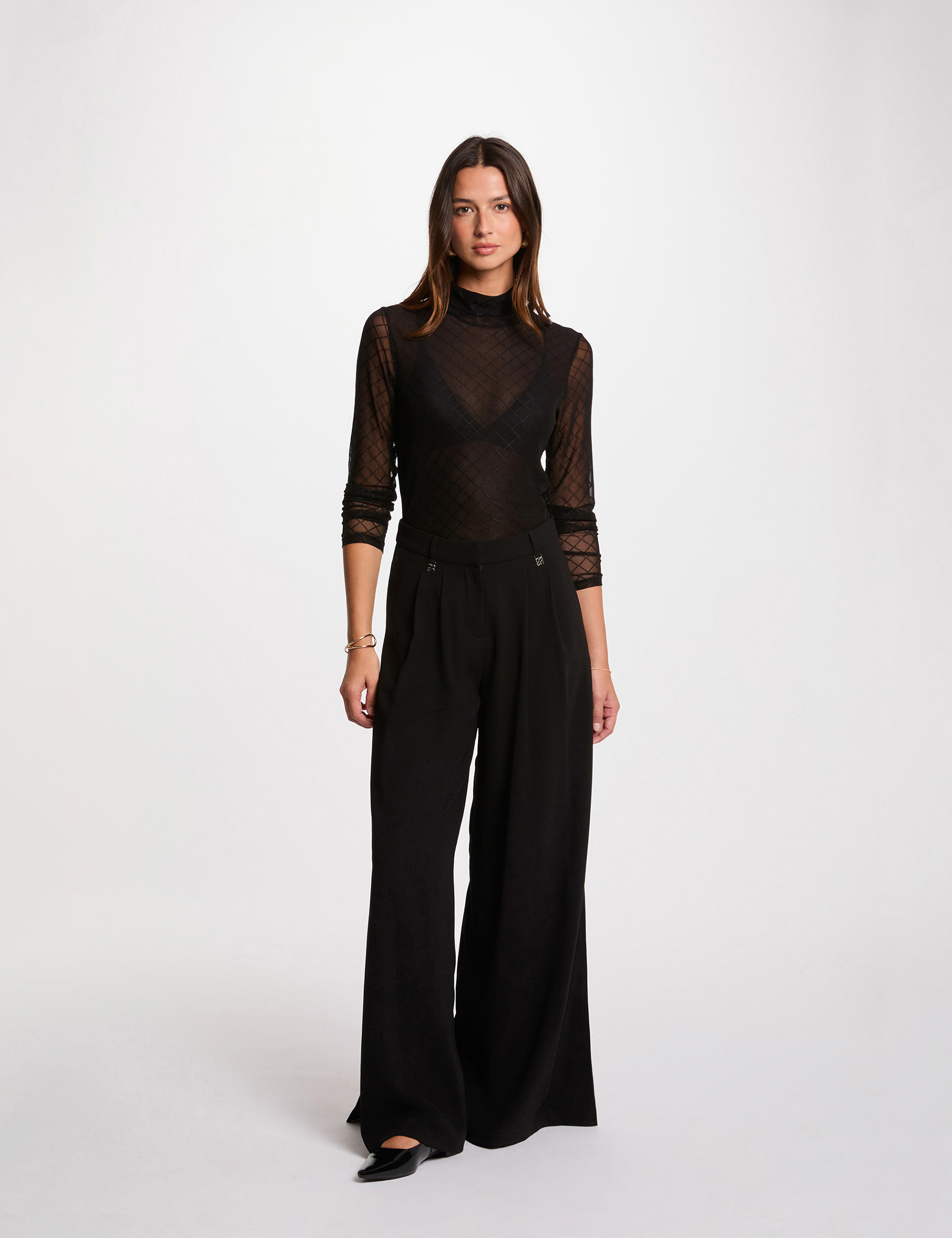 t shirt manches longues noir femme T-shirt manches longues noir femme