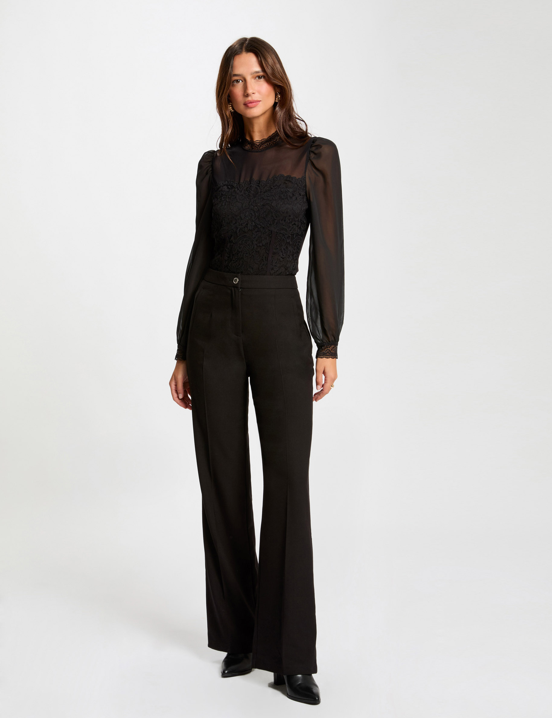 body manches longues dentelle noir femme Body manches longues dentelle noir femme