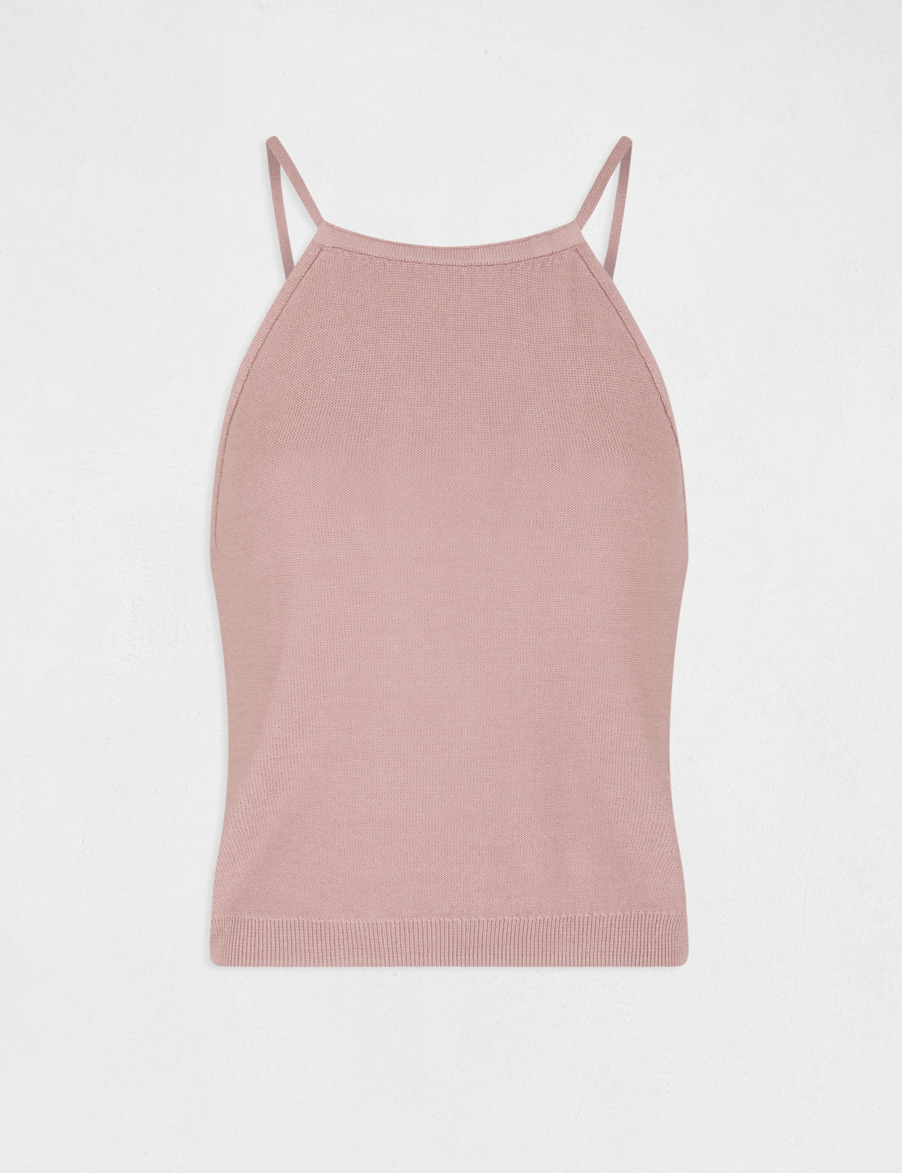 Débardeur pull avec col rond vieux rose femme Débardeur pull avec col rond vieux rose femme