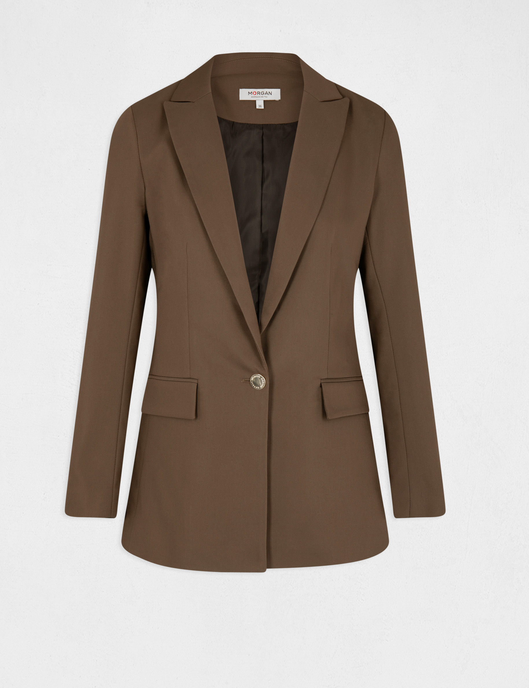 Veste city droite vert kaki femme