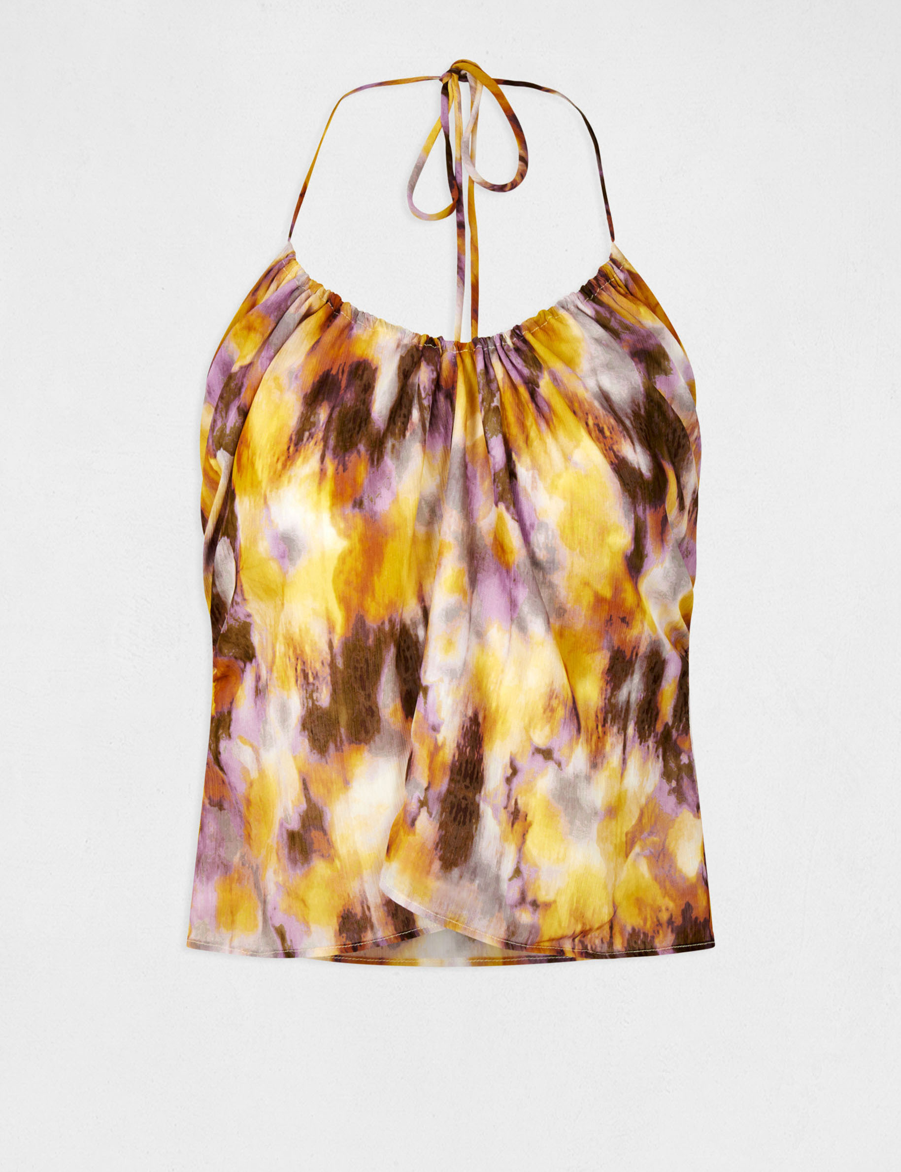 Bustier à bretelles imprimé abstrait multico femme Bustier à bretelles imprimé abstrait multico femme