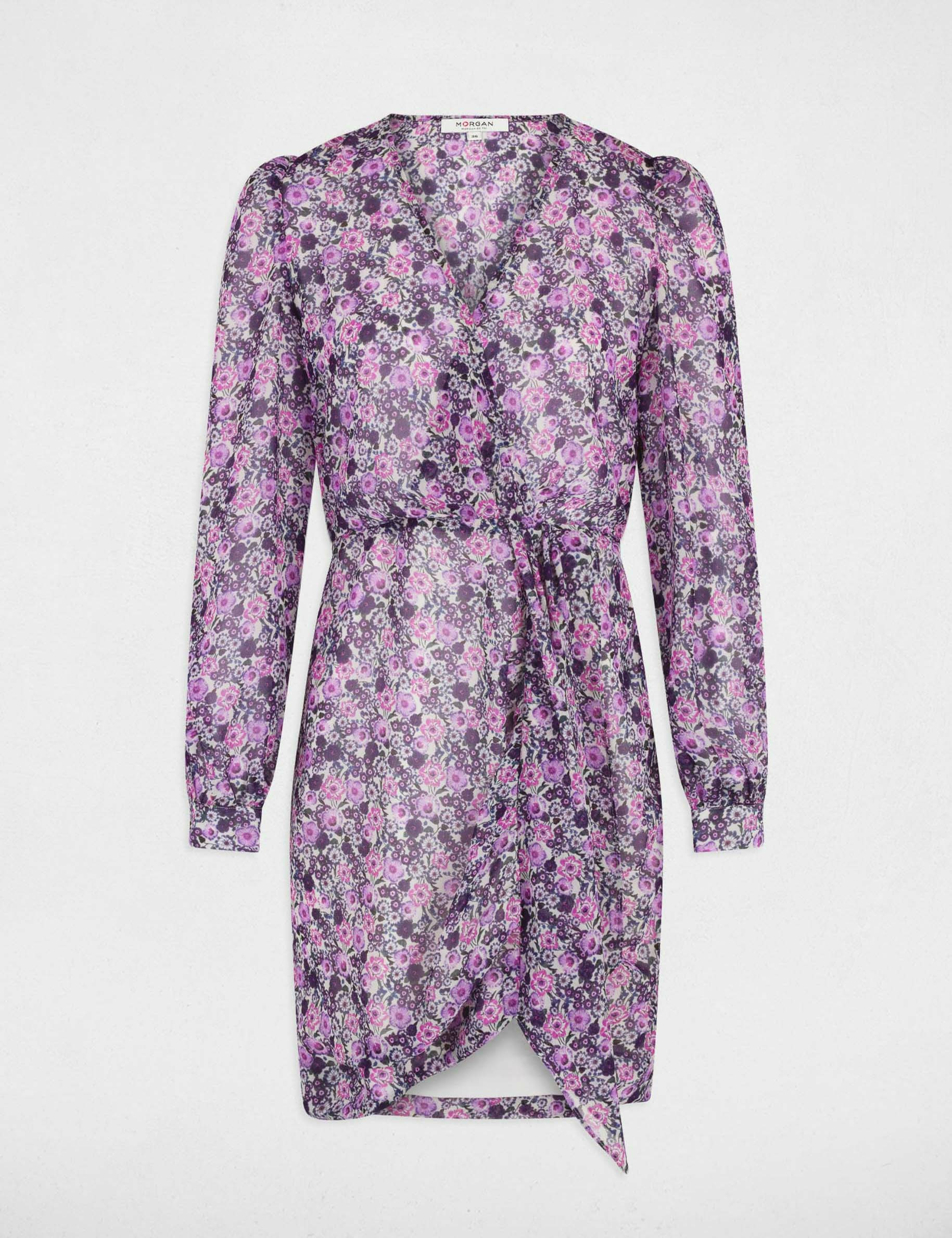 Robe portefeuille imprimé floral multico femme Robe portefeuille imprimé floral multico femme