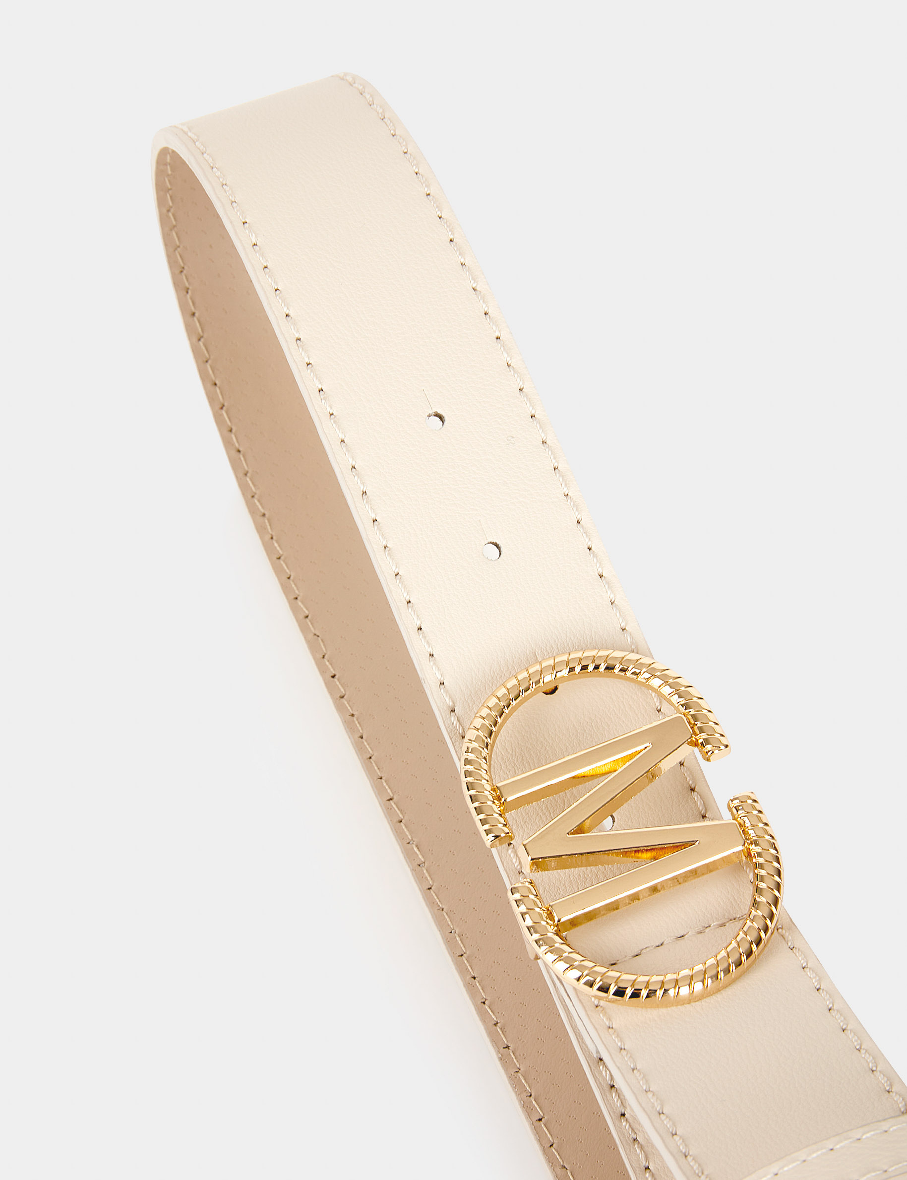 Ceinture avec boucle « M » beige femme Ceinture avec boucle « M » beige femme