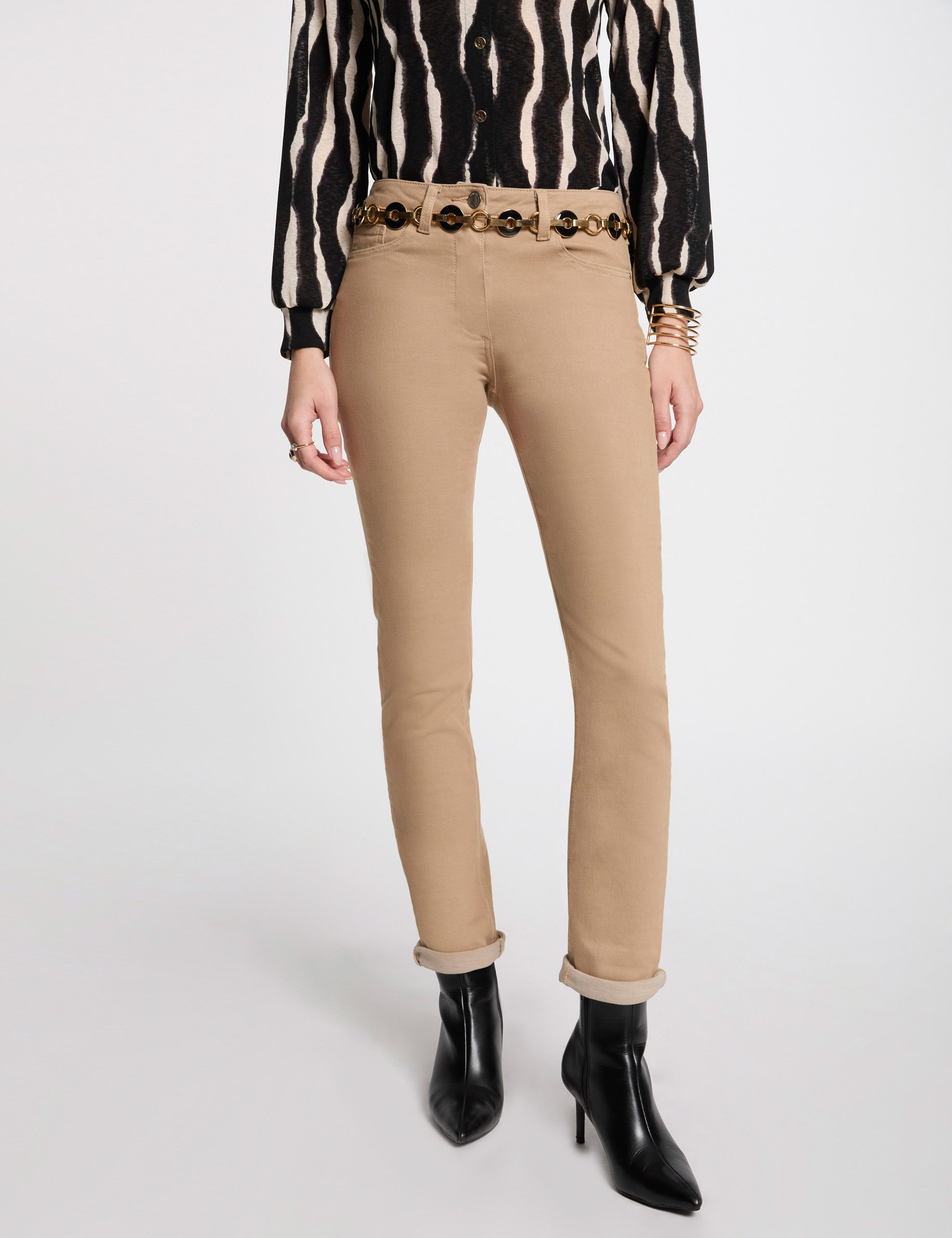 pantalon droit camel femme Pantalon droit camel femme