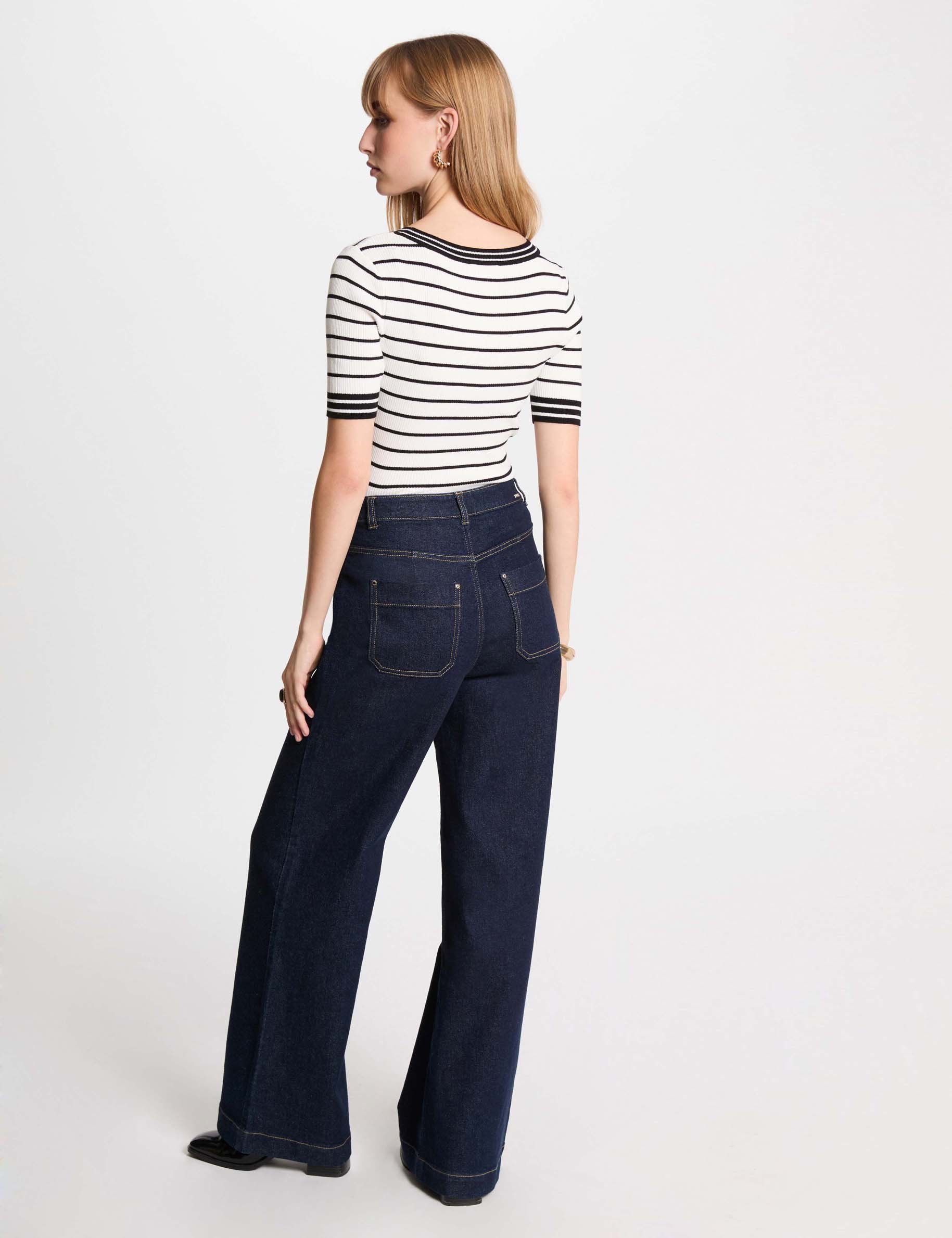 pull manches courtes raye blanc femme Pull manches courtes rayé blanc femme