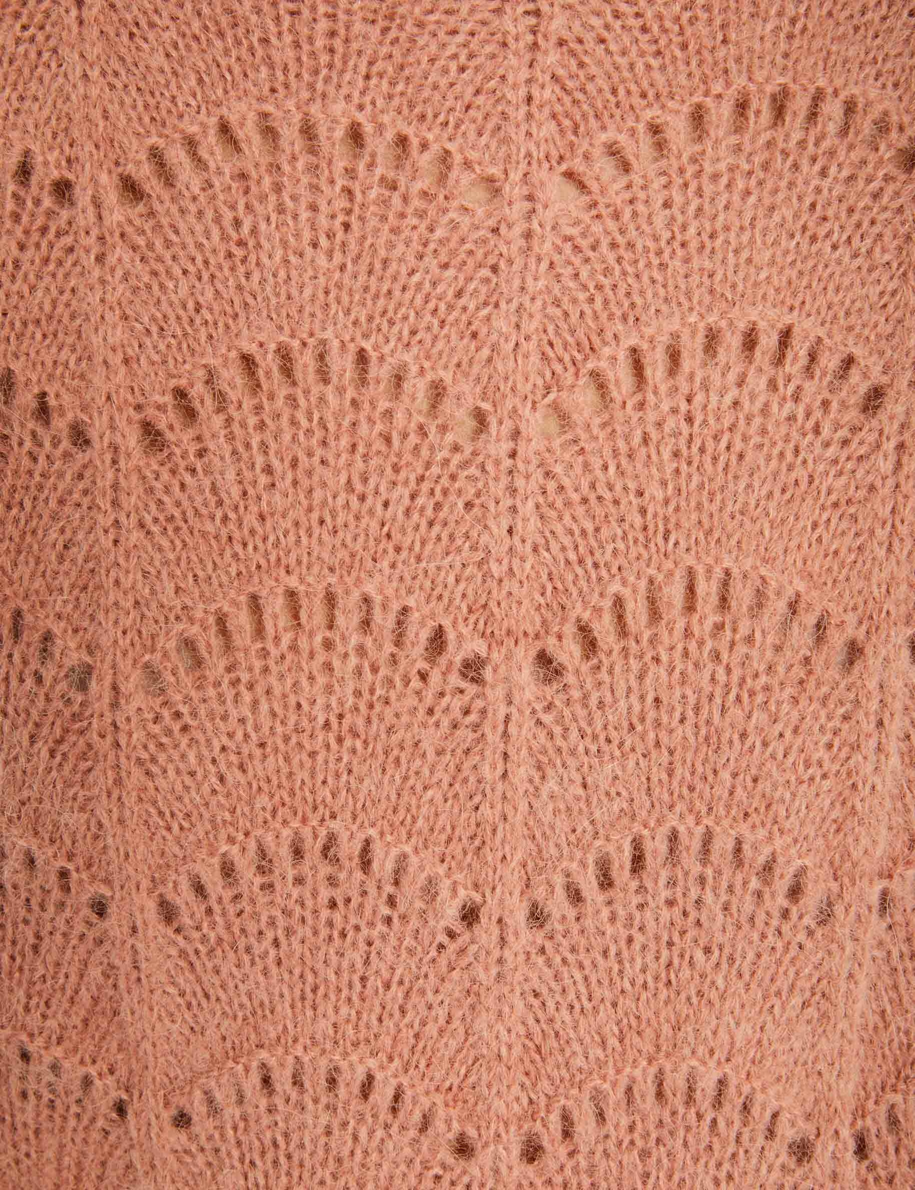 Pull Boutonné Femme Wondra 100% Laine Rose - Patchwork - Taille M - Vintage Rare - Occasion Très Bon état
