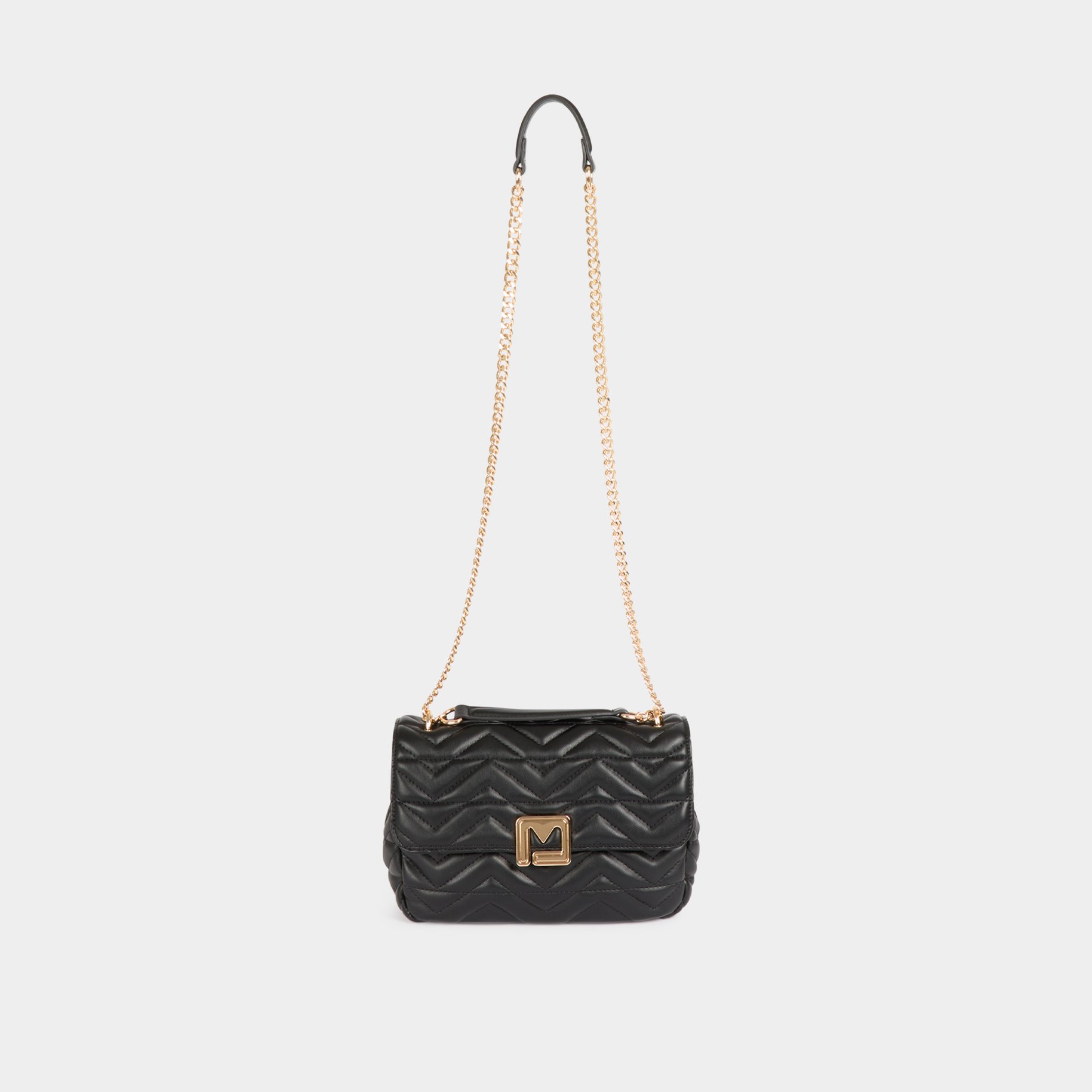 sac matelasse boucle m noir femme Sac matelassé boucle M noir femme