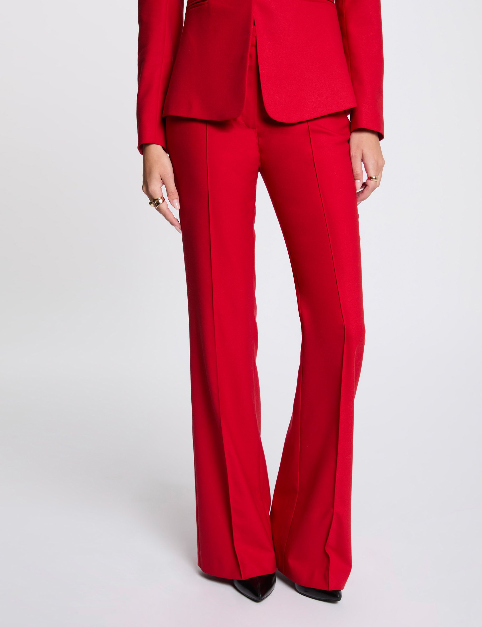 pantalon bootcut rouge femme Pantalon bootcut rouge femme
