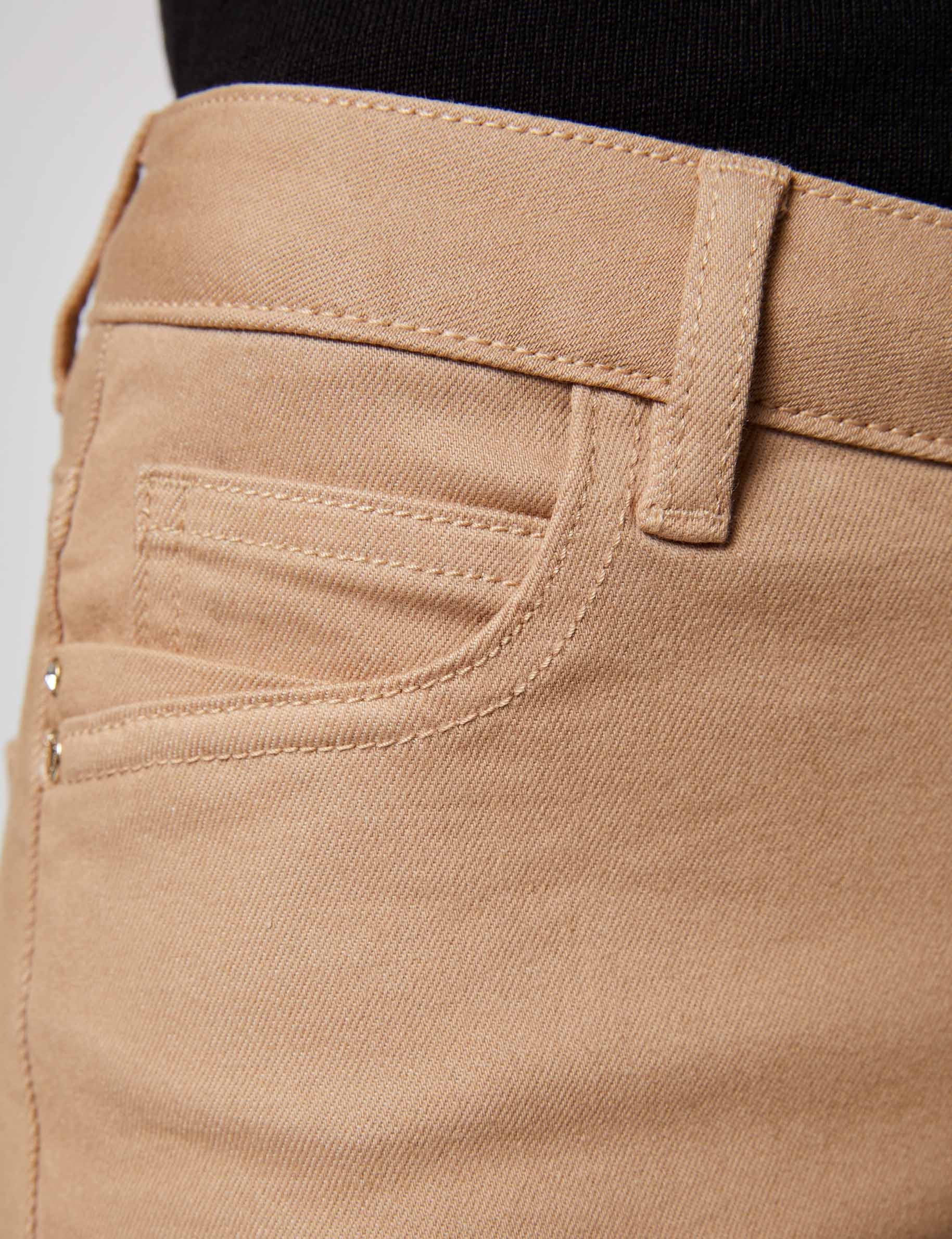 Jeans skinny taille basse sable femme