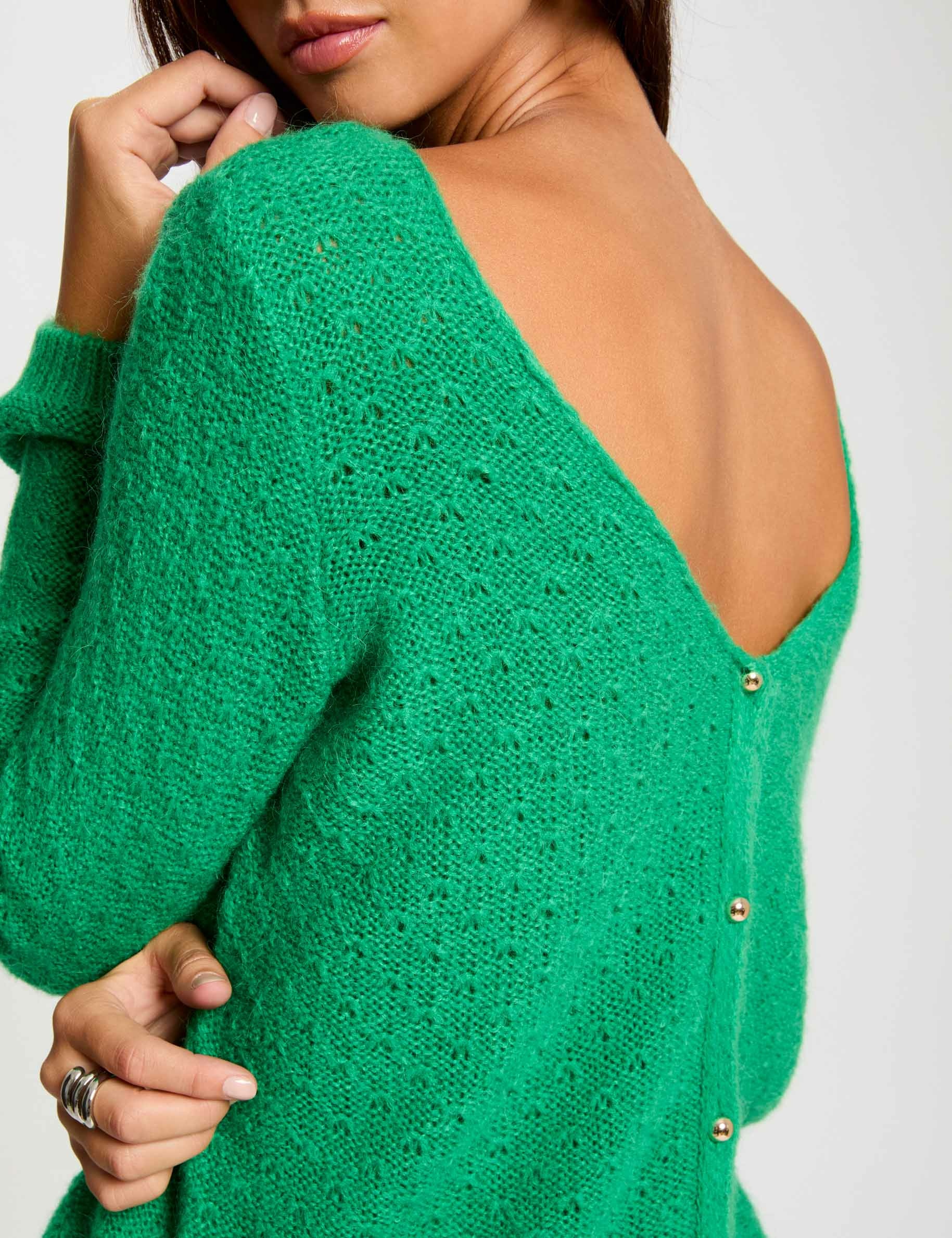 Gilet laine vert best sale