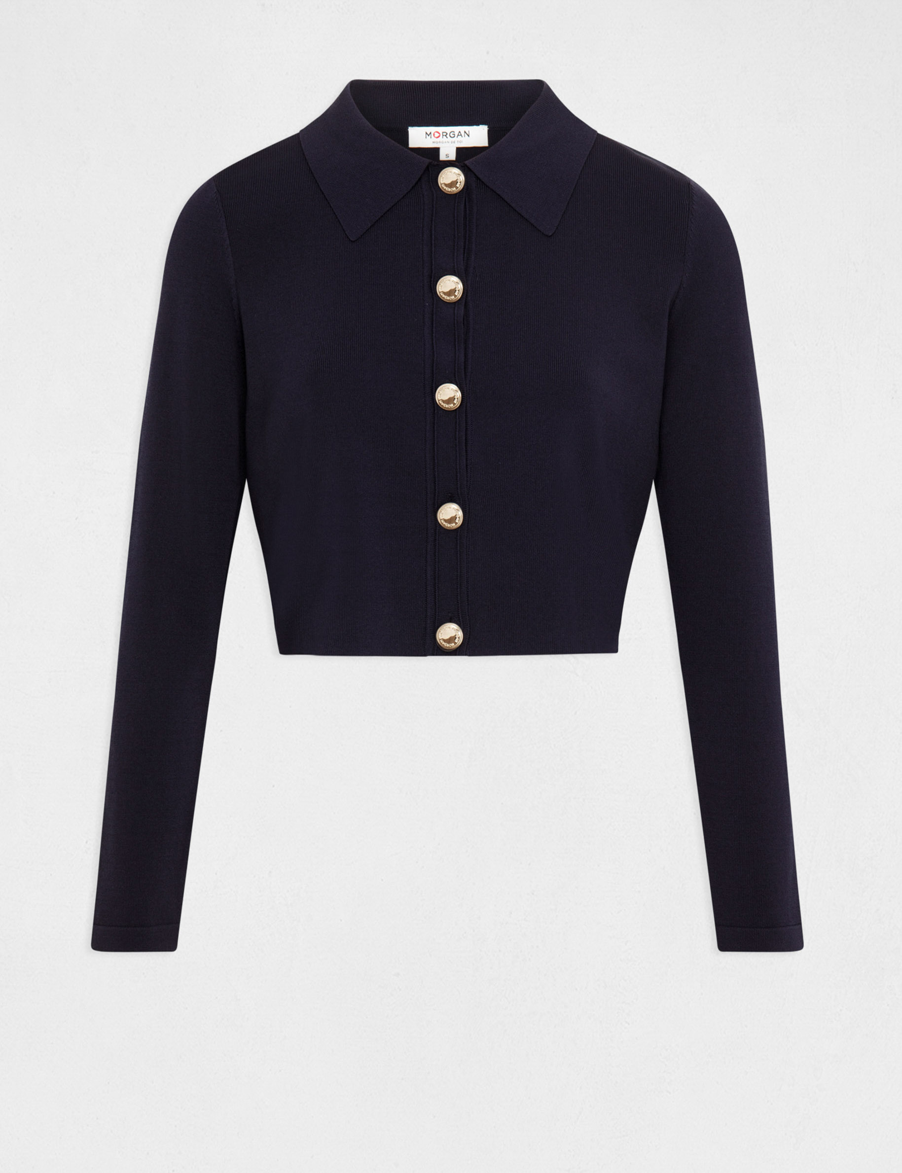 gilet boutonne col a revers marine femme Gilet boutonné col à revers marine femme
