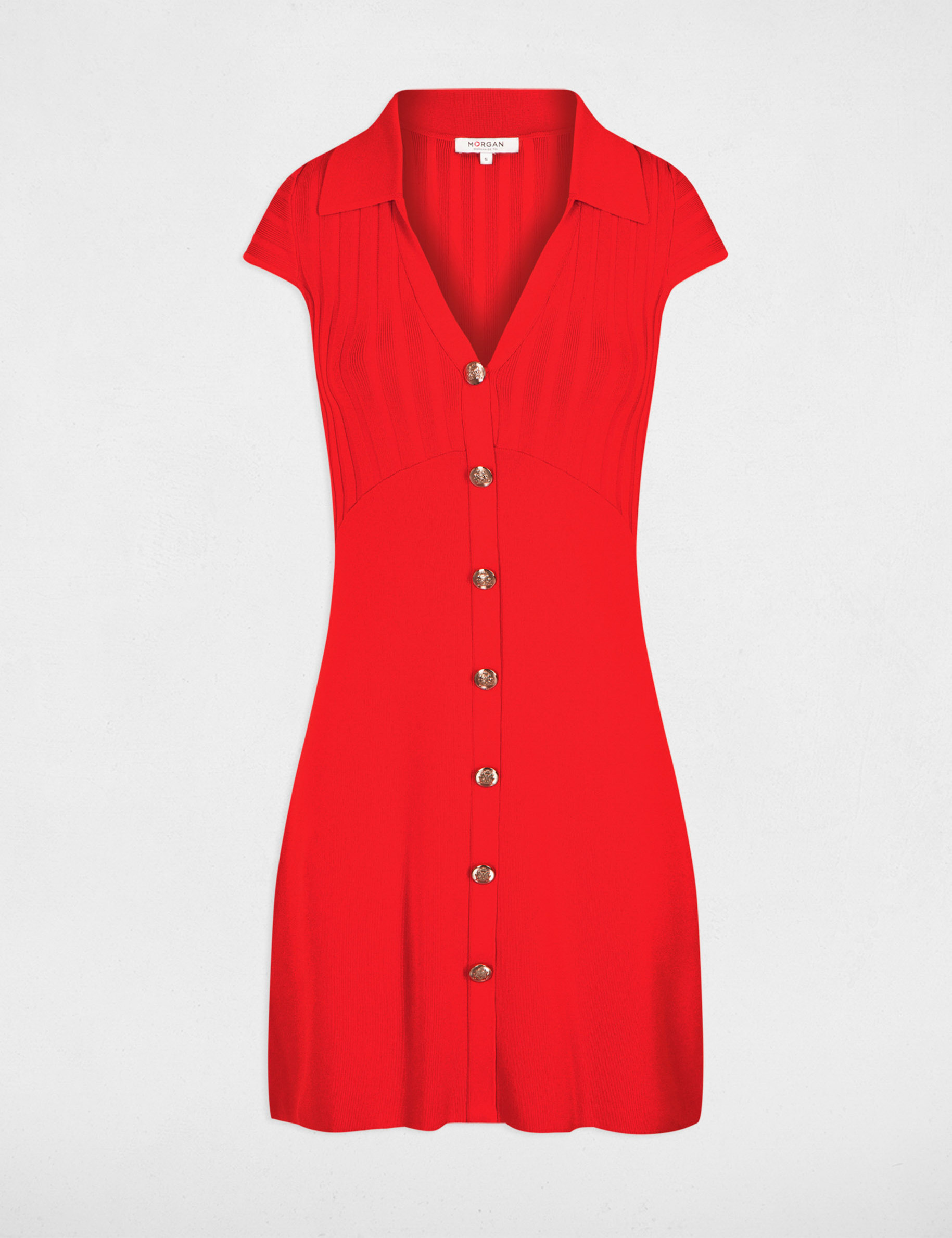 robe tricot courte ajustee orange femme Robe tricot courte ajustée orange femme