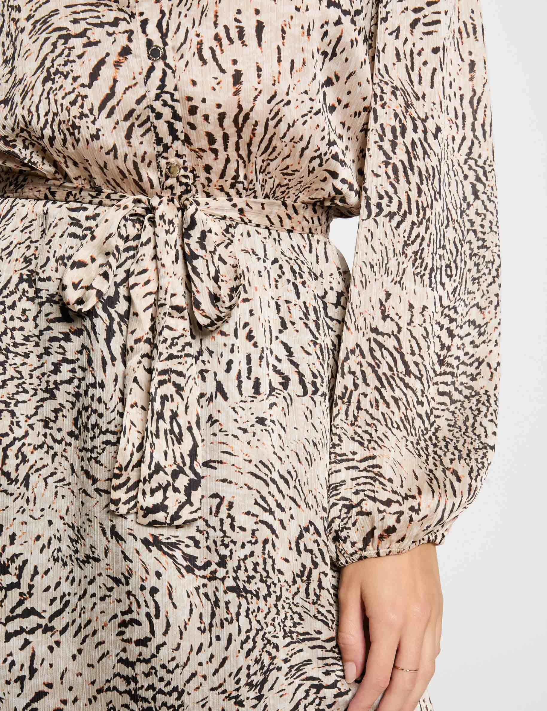 robe evasee imprime animalier multico femme Robe évasée imprimé animalier multico femme
