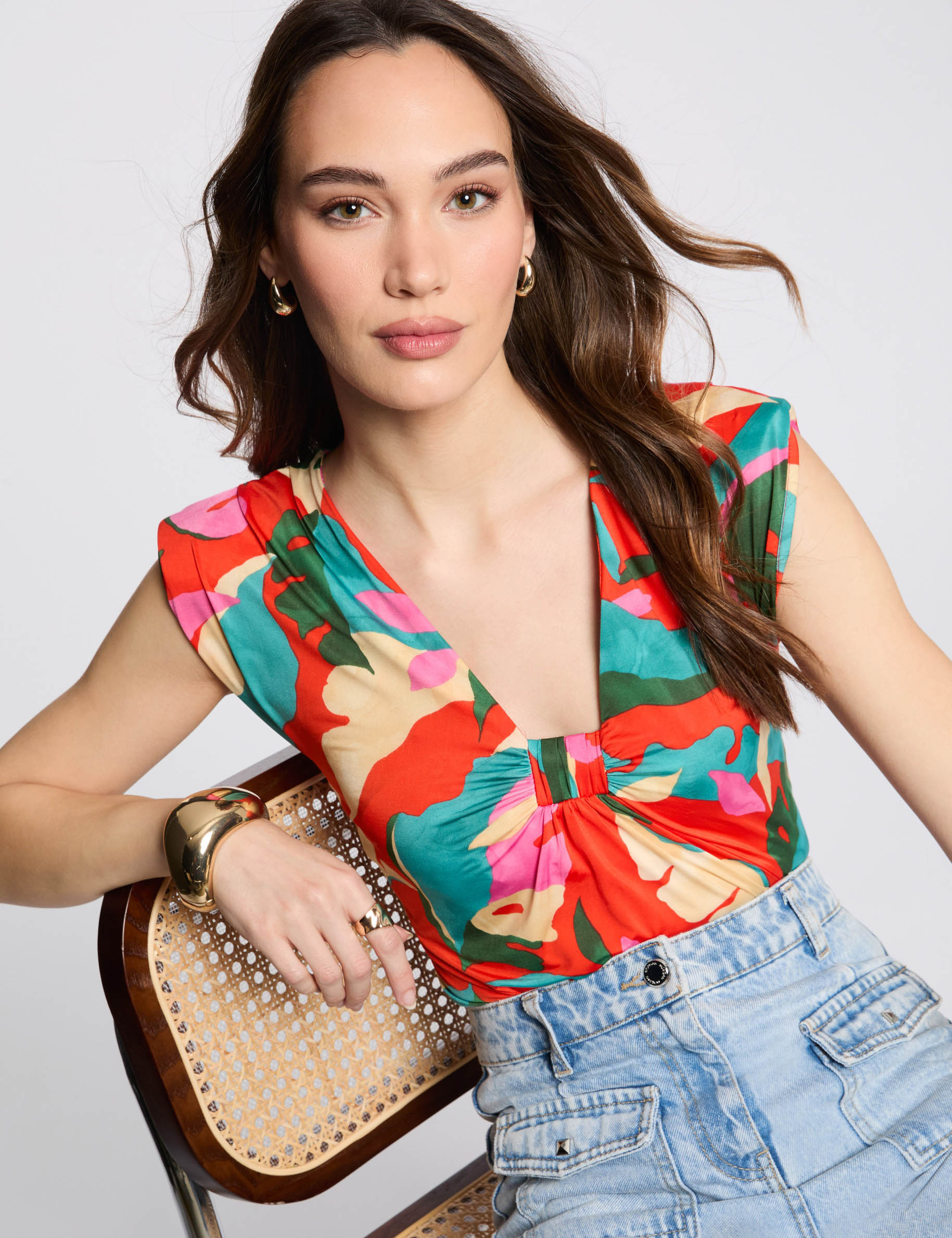 debardeur sans manches multicolore femme Débardeur sans manches multicolore femme