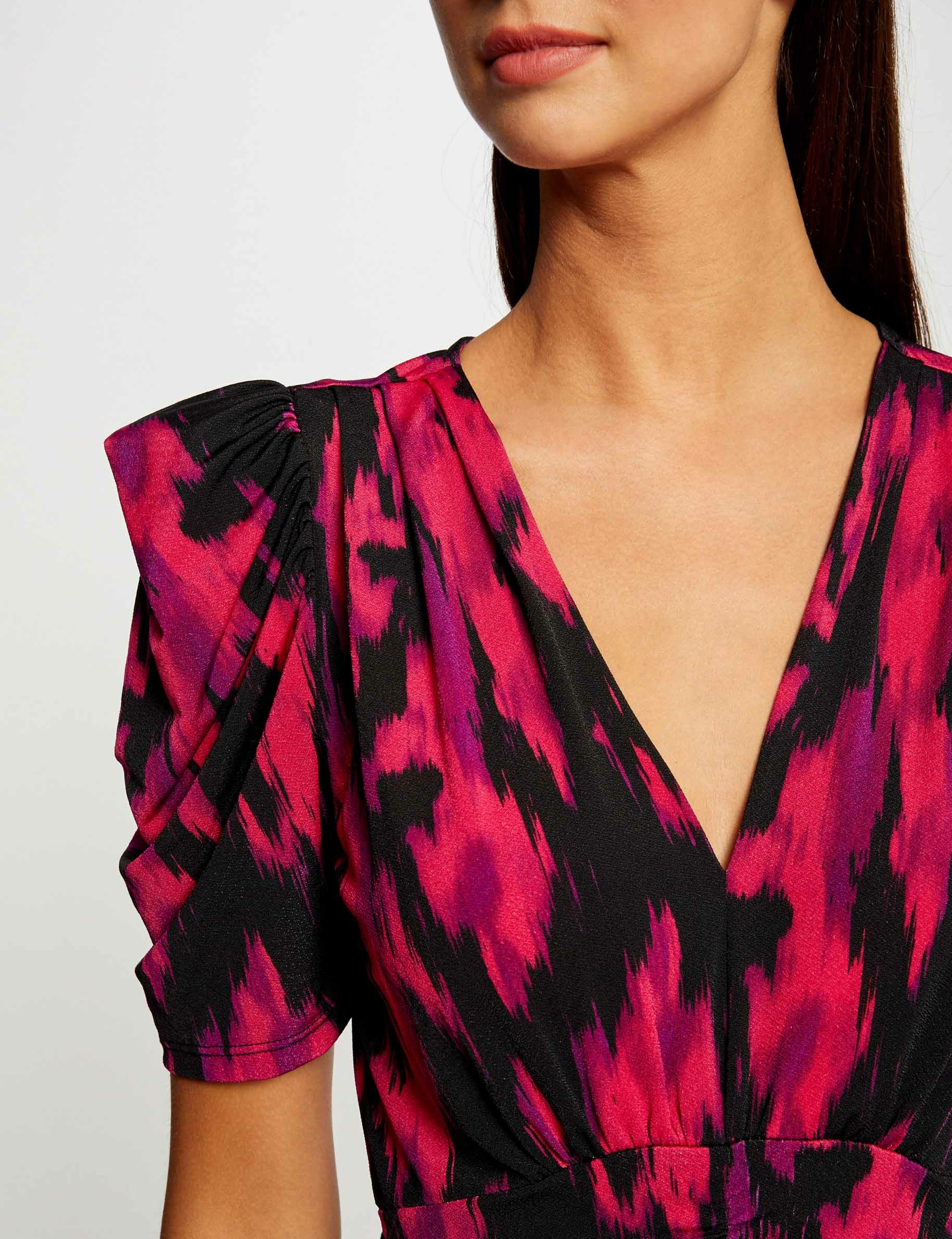 T-shirt manches courtes imprimé abstrait multico femme T-shirt manches courtes imprimé abstrait multico femme