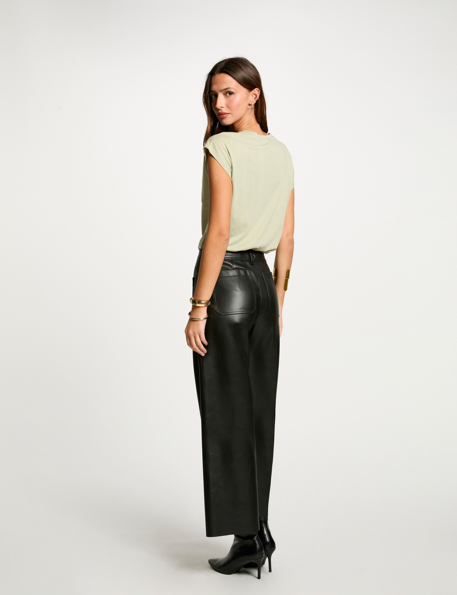 t shirt manches courtes vert clair femme T-shirt manches courtes vert clair femme