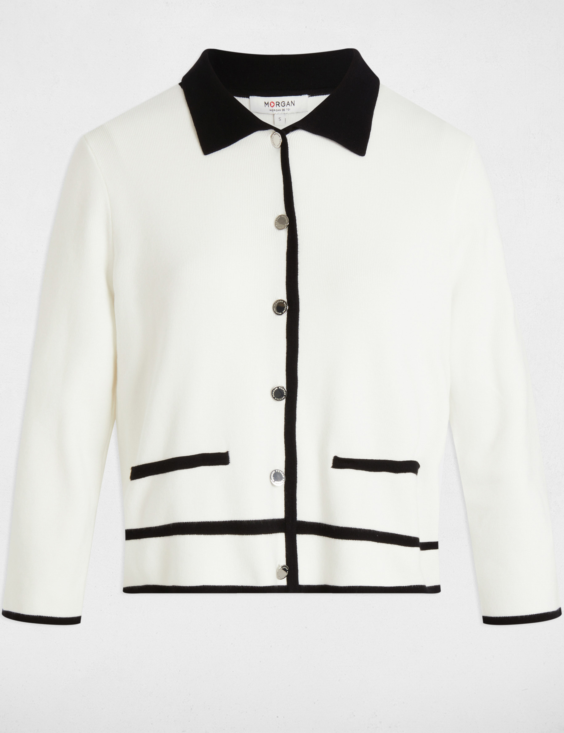 gilet manches 34 blanc femme Gilet manches 3/4 blanc femme