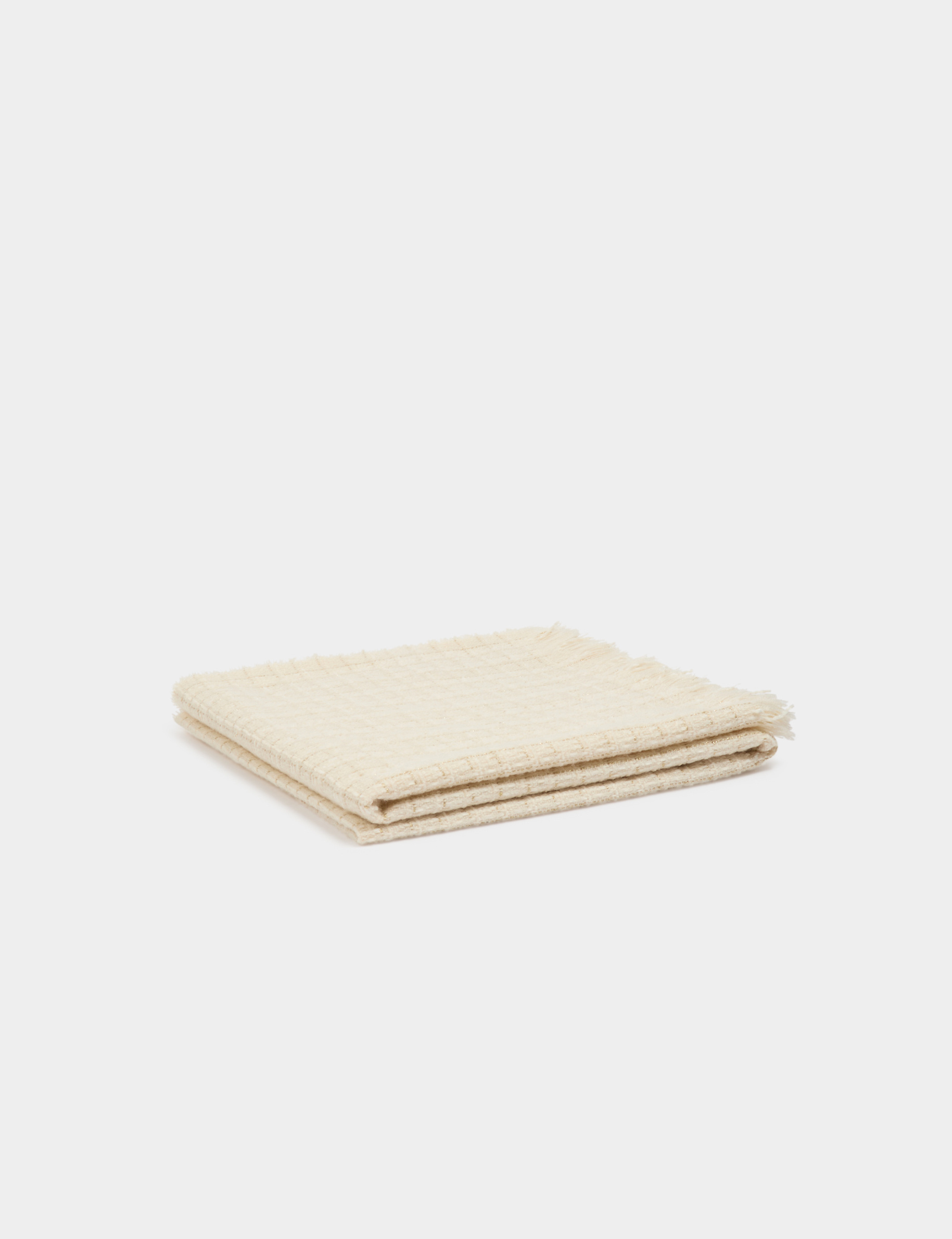 &Eacute;charpe tweed ivoire femme
